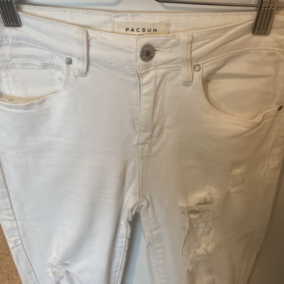 PacSun Distressed Mid-Rise Skinniest Ankle Jeans - Picture 3 of 5